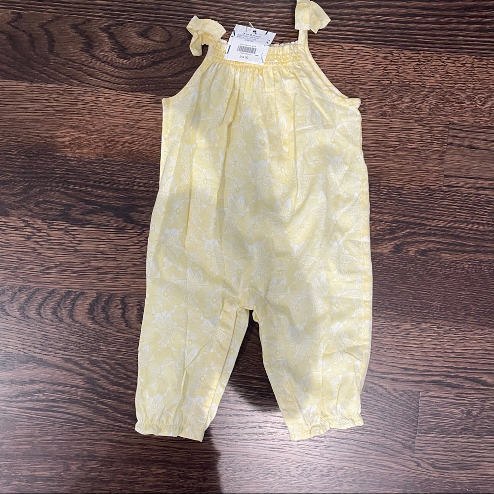 NWT Janie and jack yellow floral jumpsuit